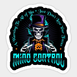 magician skull illustration Sticker